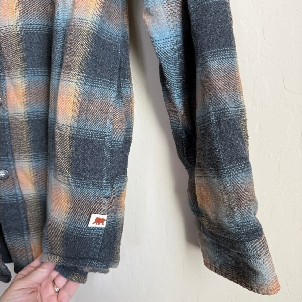 Dakota Grizzly Men’s Flannel Snap Shirt Blanket Lined Jacket Large Gray Plaid - Picture 3 of 9